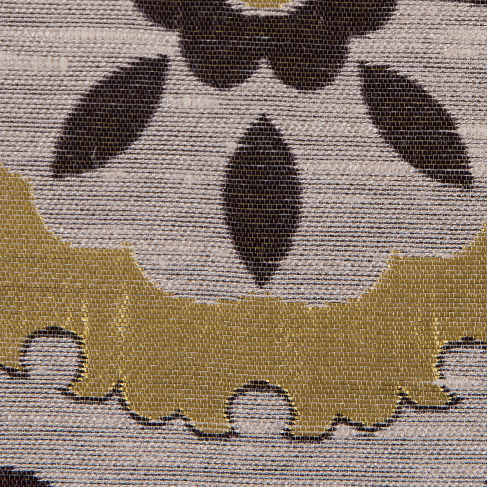 Brown, Gold and Copper Floral Brocade
