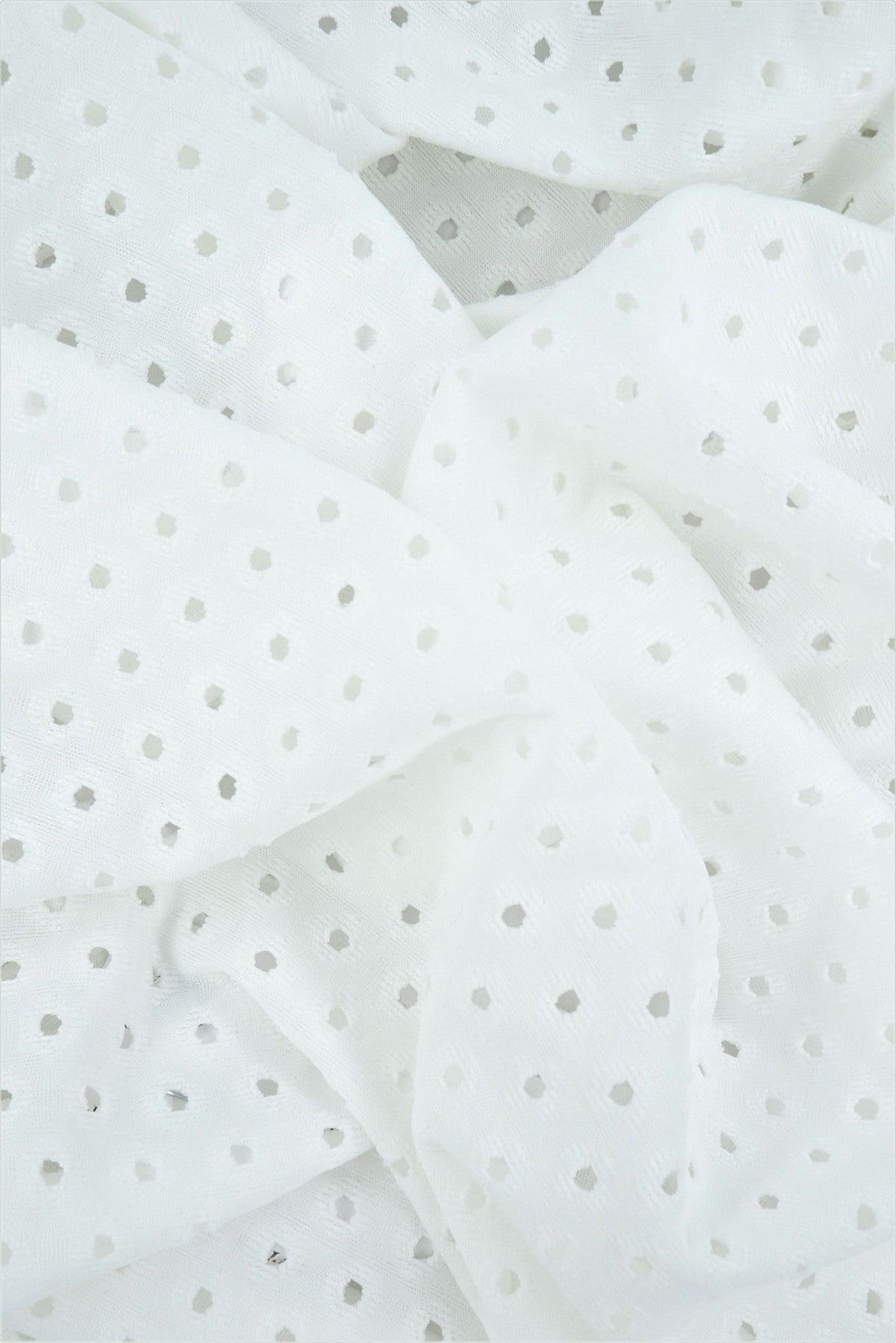 Eyelet Jacquard Knit Stretch Fabric