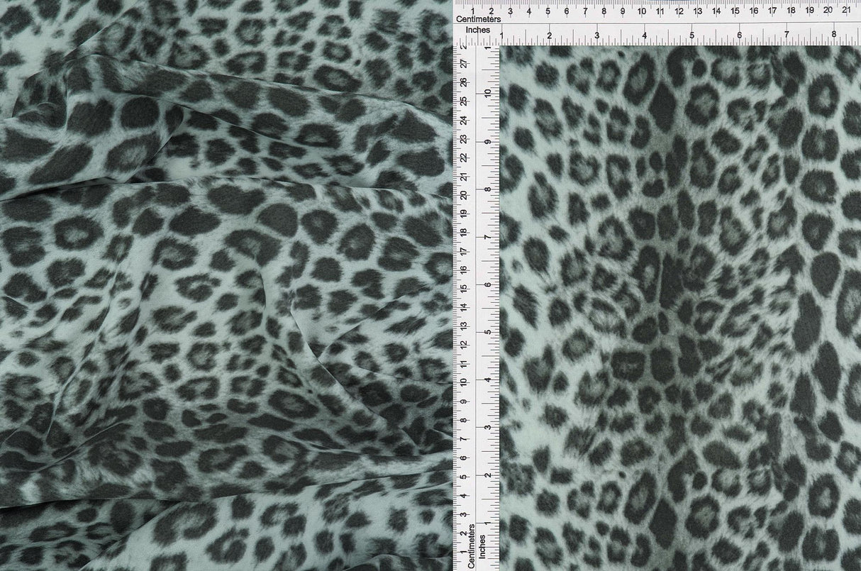 Leopard Print Stretch Knit Fabric