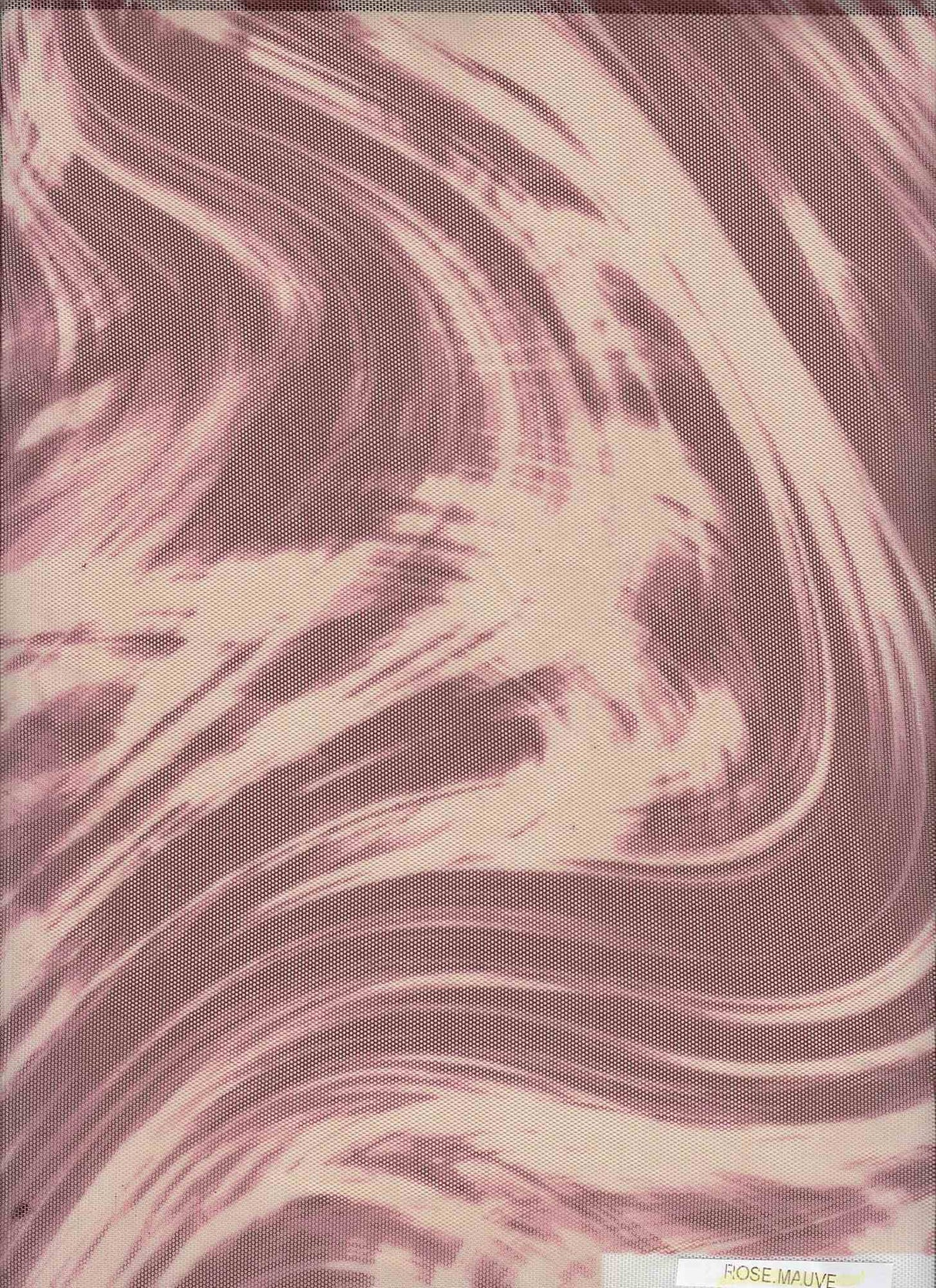 Stretch Mesh Marble Print Rose/Mauve