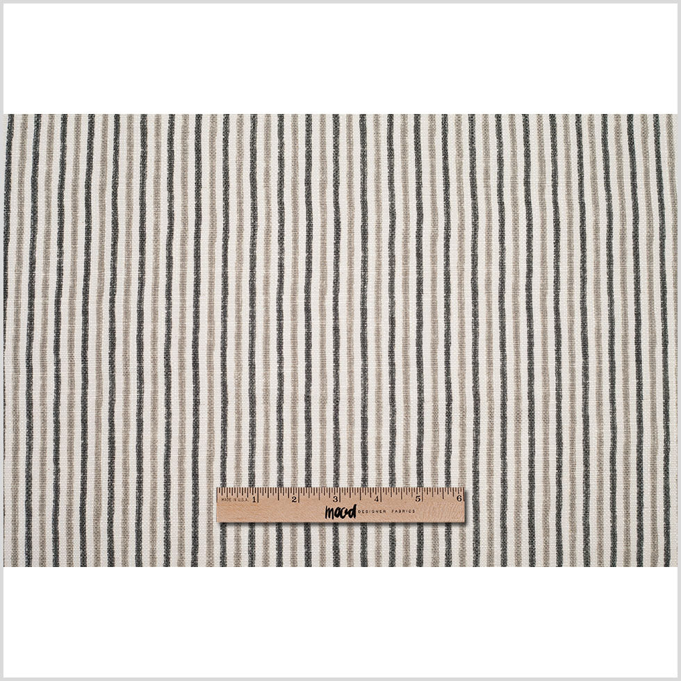 Spanish Sage Striped Poly/Cotton Canvas