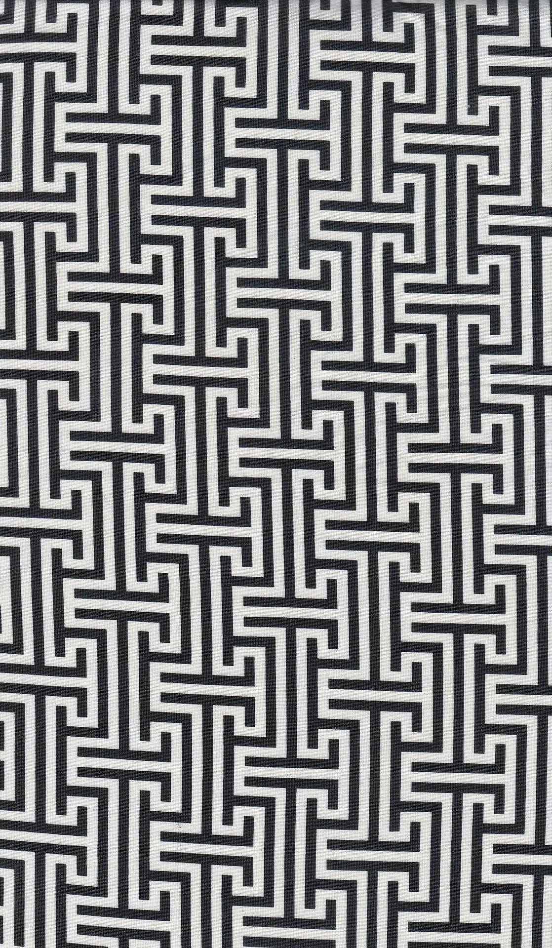 1 Yard 96% Polyester 4% Spandex Double Knit Geo Greek Retro Print Fabric 58/60" Width