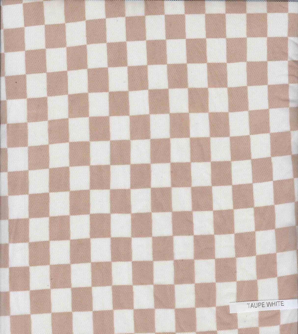 1 Yard Mesh Checkered/Geometric Print Fabric, 54'' Wide Polyester Spandex Blend