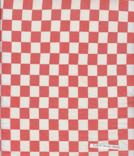 1 Yard Mesh Checkered/Geometric Print Fabric, 54'' Wide Polyester Spandex Blend