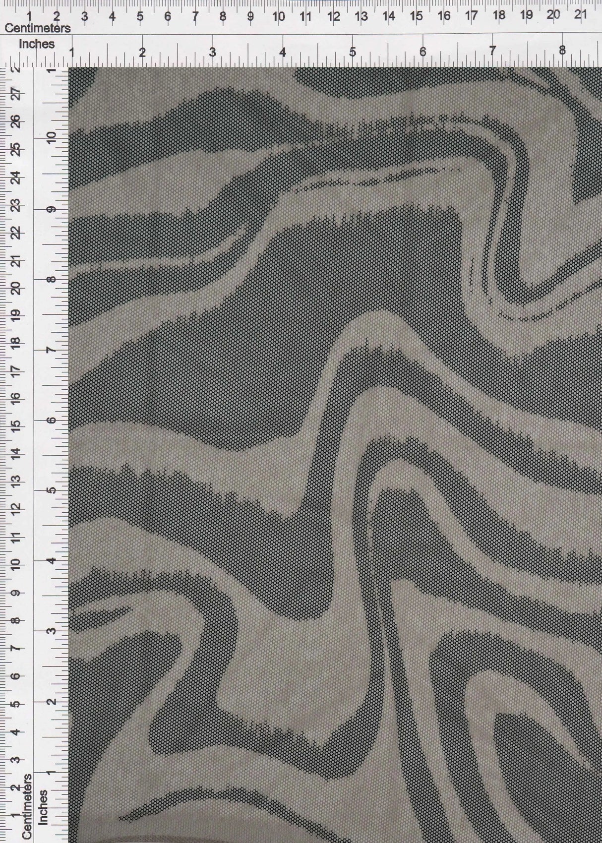 1 Yard Geometric Mesh Fabric Lightweight Stretch Sheer Print 54" Wide