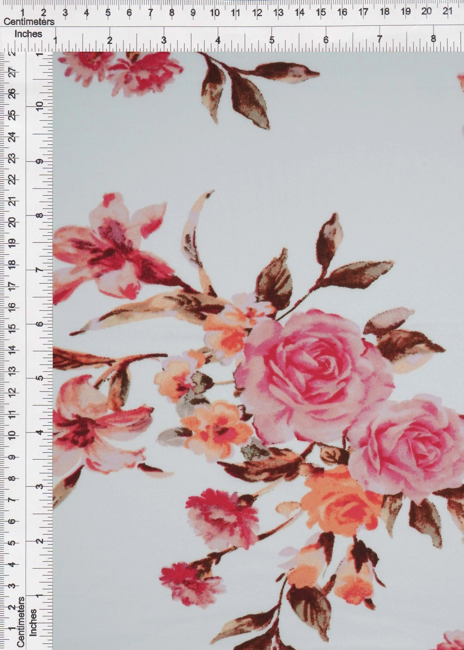 1 Yard Floral Flower DTY Brushed Knit Fabric Soft Stretch 58 Inches Wide