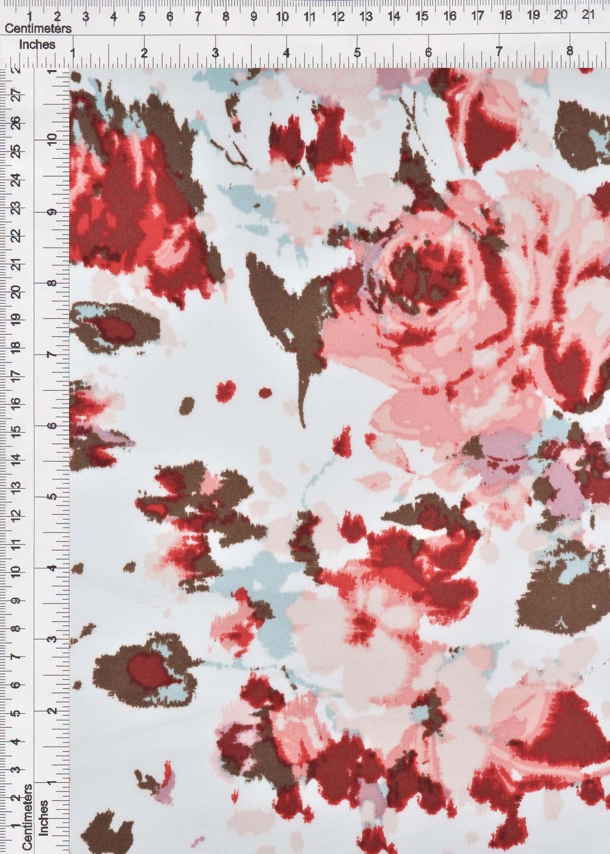 Flower Floral DTY Brushed Knit Fabric 1 Yard Soft Stretch Smooth Drape 58" Wide