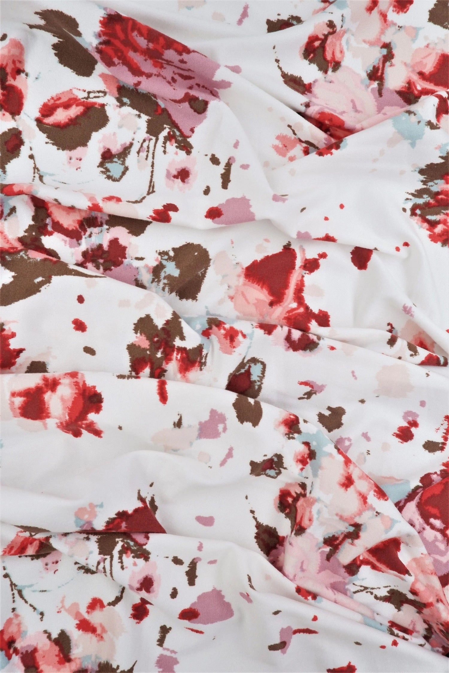 Brushed DTY Floral Print Fabric Soft Stretch Knit 58/60" Wide