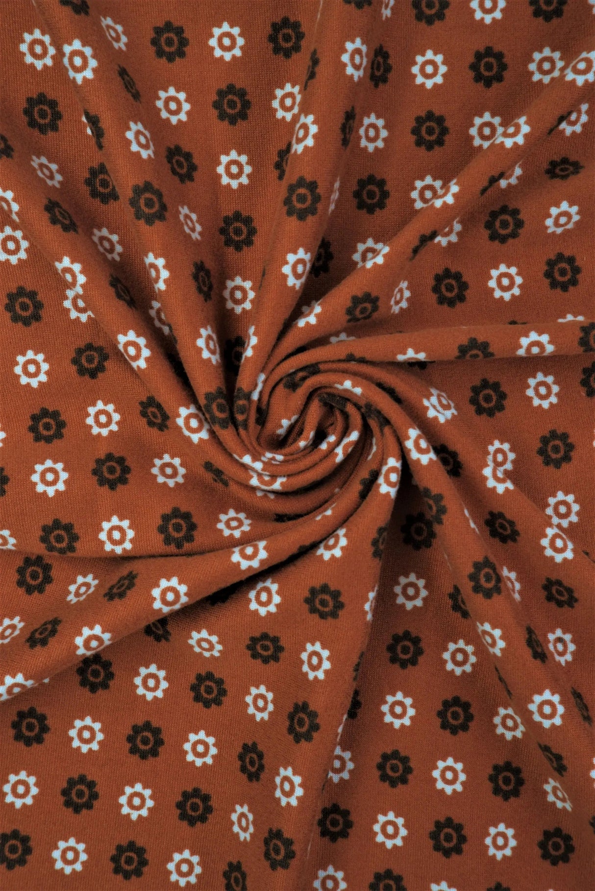 1 Yard Ditsy Geo Flower DTY Brushed Knit Fabric Soft Stretch 58/60 Inch Wide