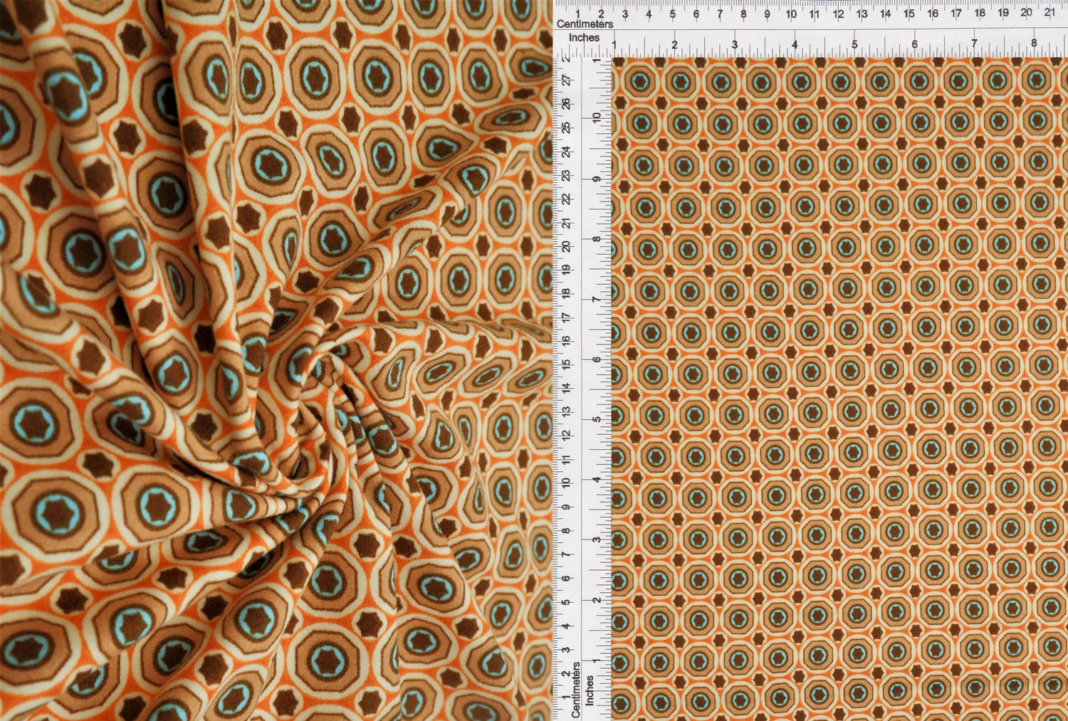 DTY Brushed Geometric Knit Fabric 1 Yard Soft Stretch Lightweight 58" Wide