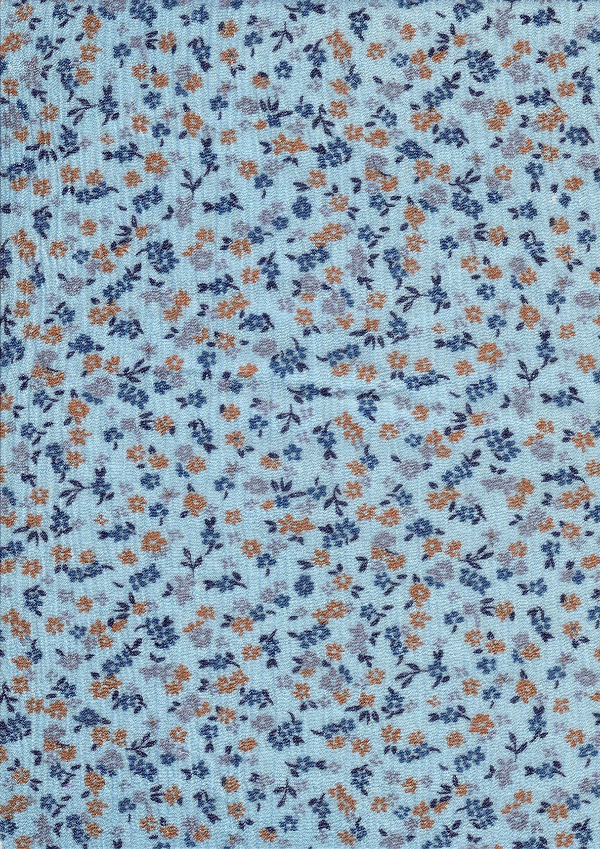 Rayon Crepon Ditsy Vintage Floral Fabric, Lightweight Woven 50/52" Wide