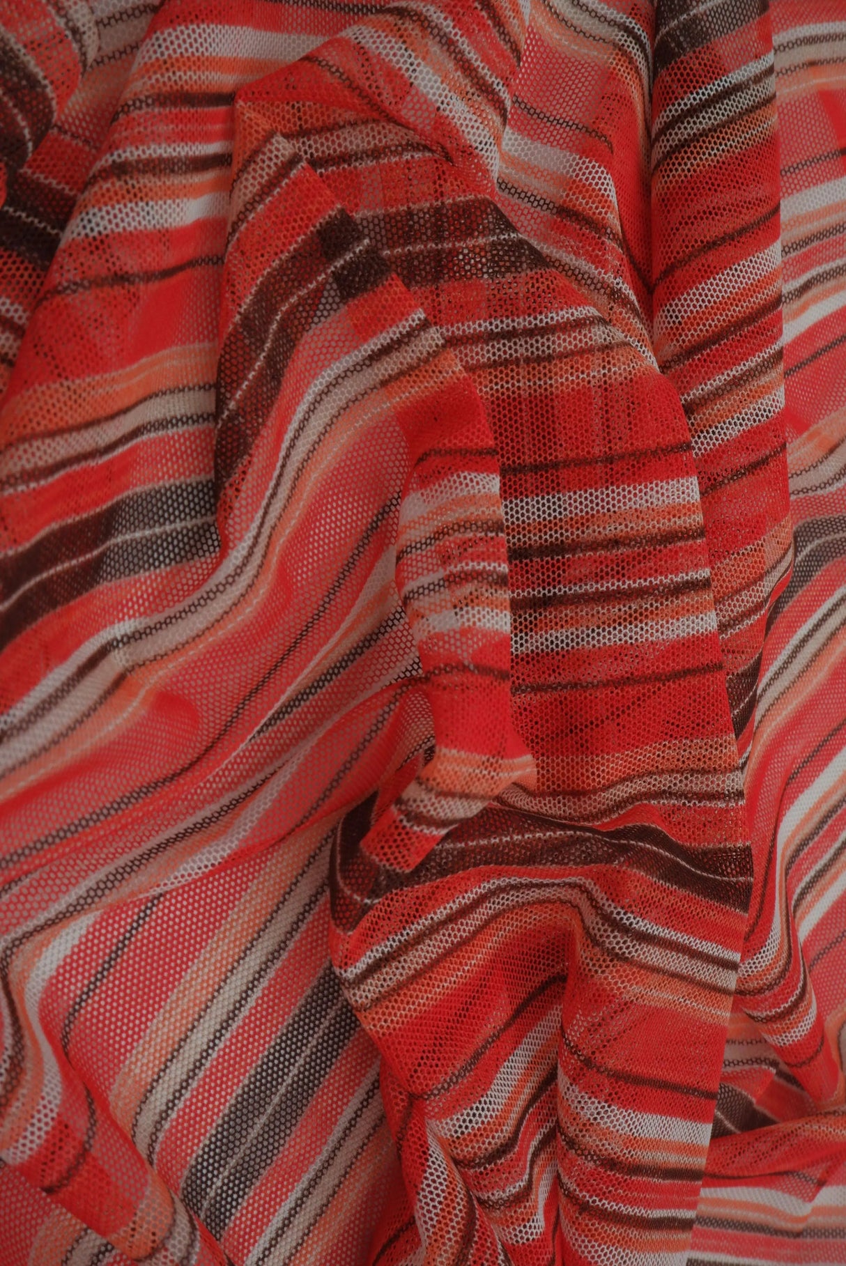 1 Yard Stripe Mesh Fabric Lightweight Stretch 54 Inches Wide