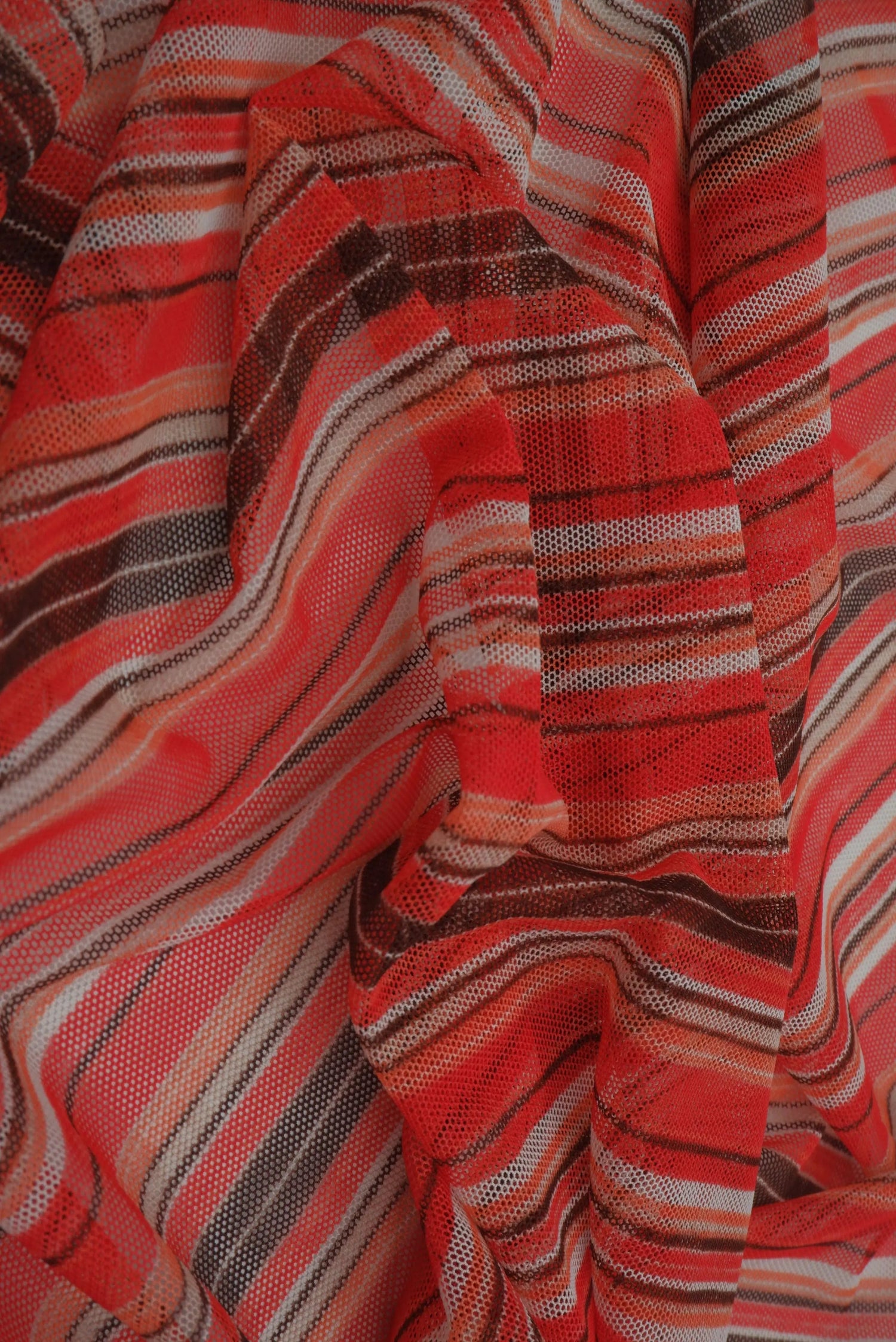 1 Yard Stripe Mesh Fabric Lightweight Stretch 54 Inches Wide