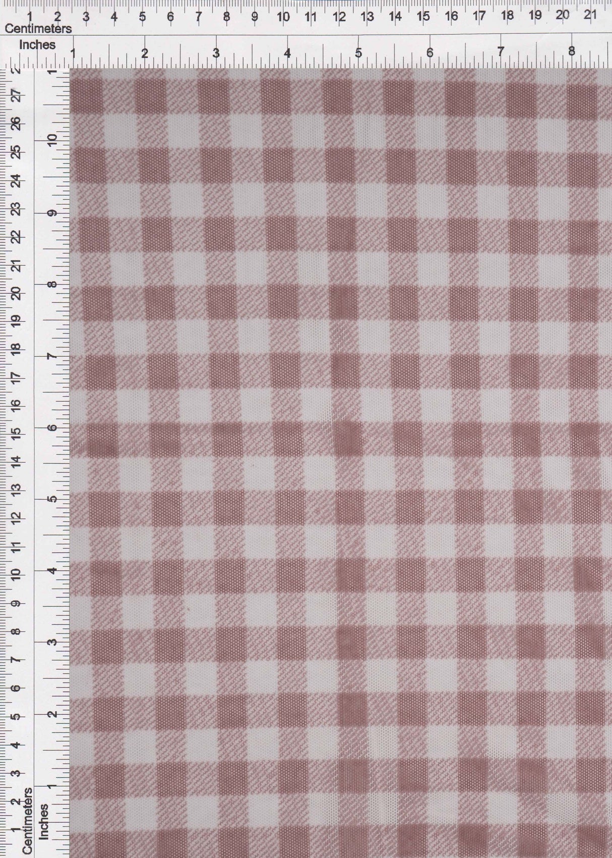 Mesh Plaid Gingham Flocking Print Fabric