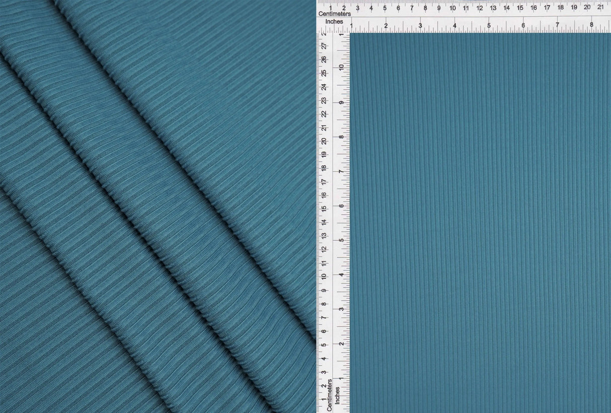 Soft Solid 4×2 Yummy Rib Knit Stretch Fabric, 87% Polyester 13% Spandex, 58/60'' Wide