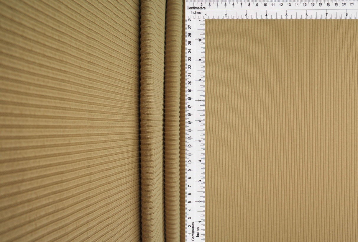 Rib Solid Stretch Knit Fabric