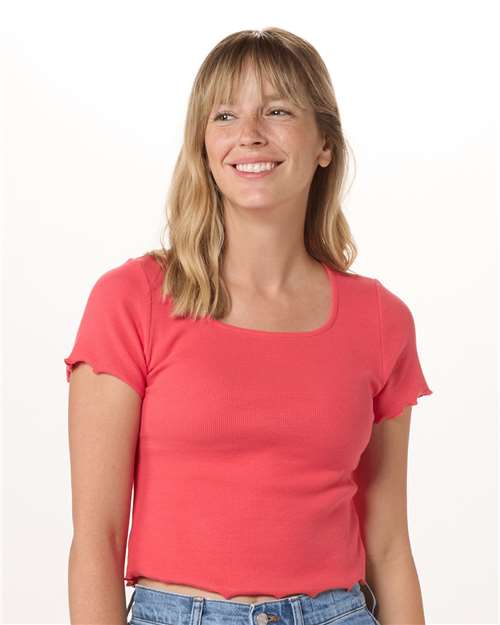 মহিলাদের বেবি রিব টি-শার্ট