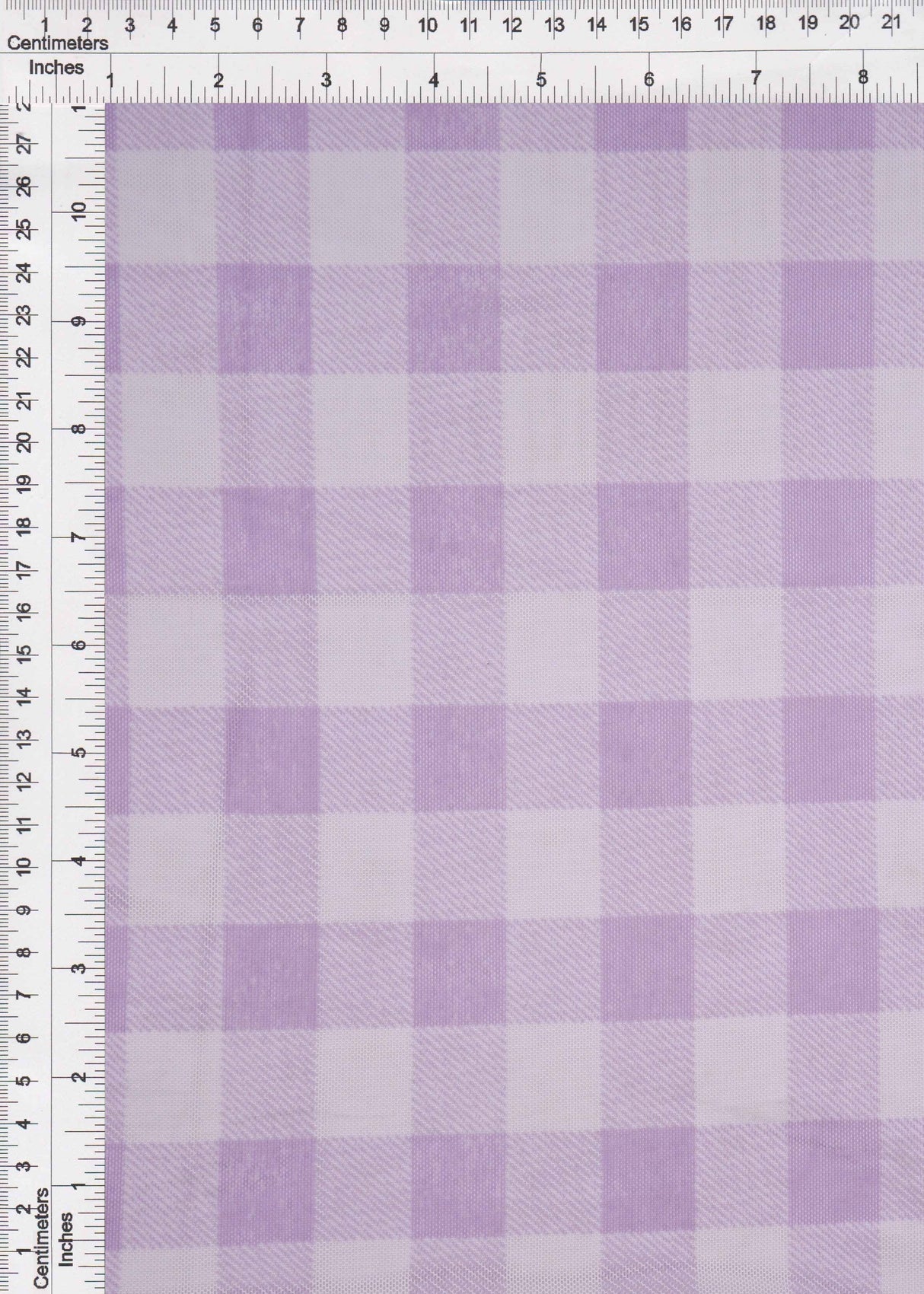 Mesh Flocking Plaid Print Fabric