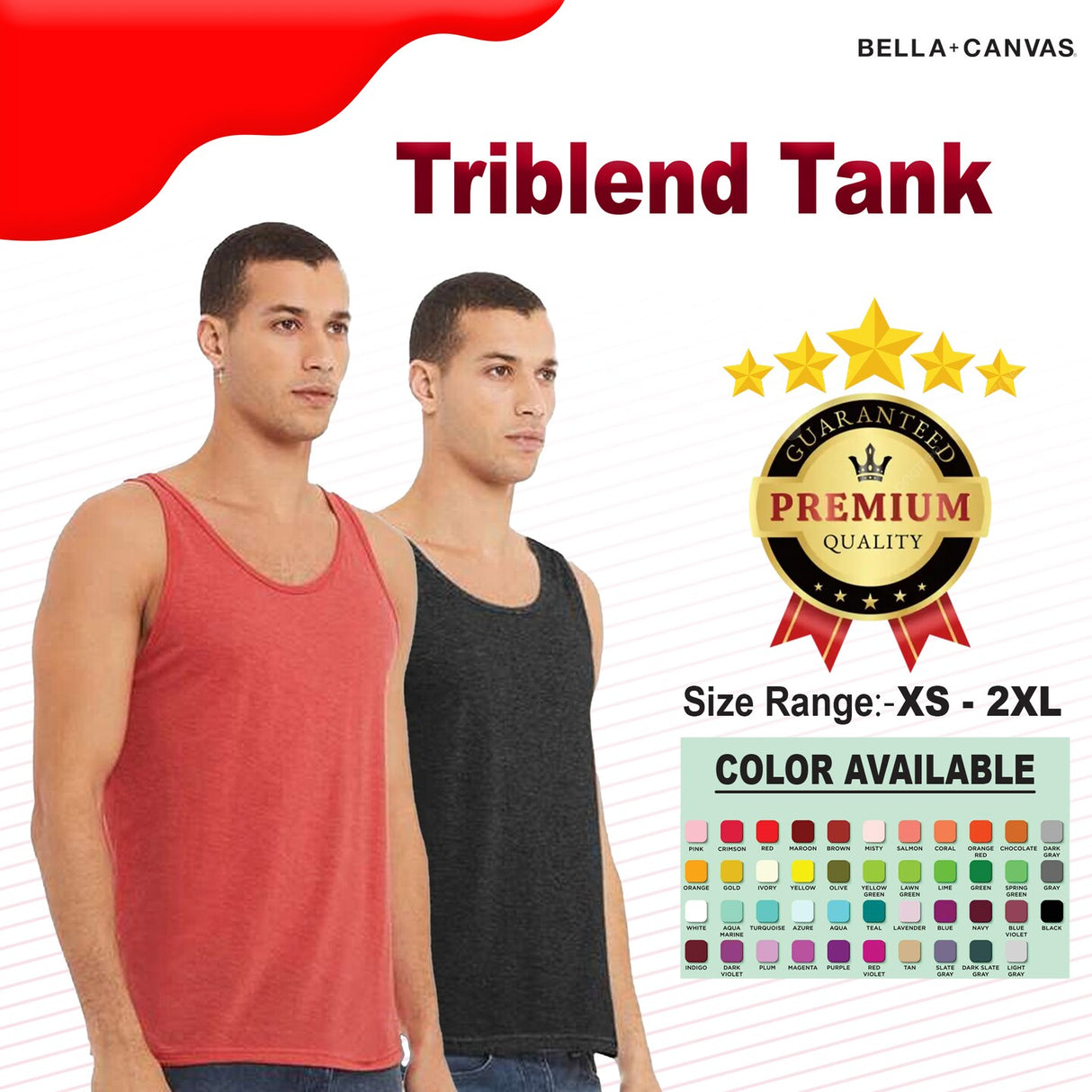 BELLA + CANVAS® Sleeveless Triblend Tank - 3484