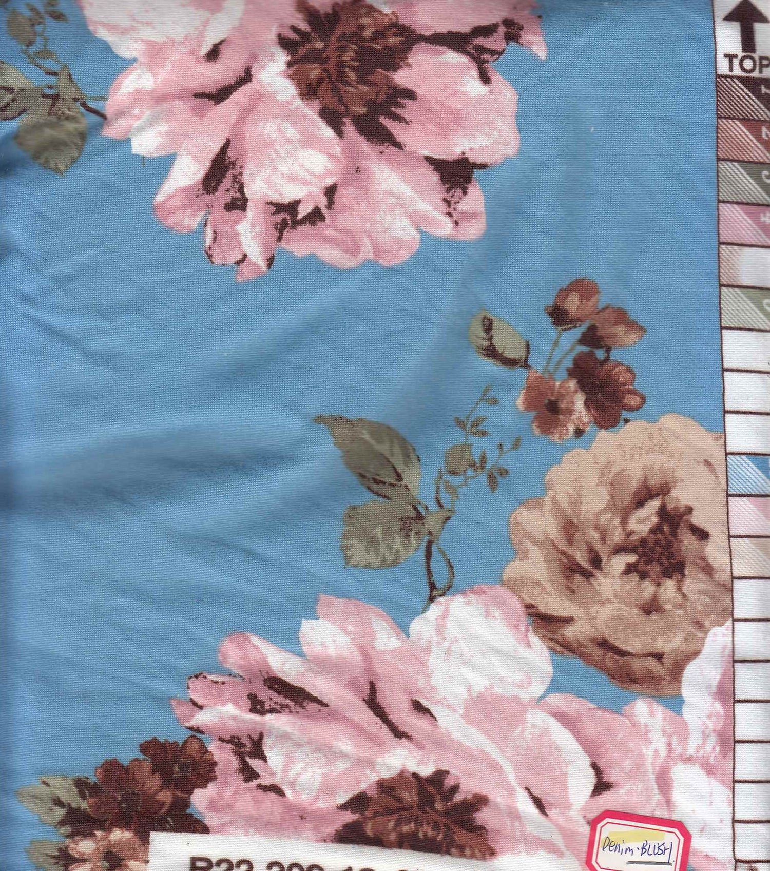 Brushed DTY Big Floral Print Fabric Soft Stretch Knit 58/60" Wide