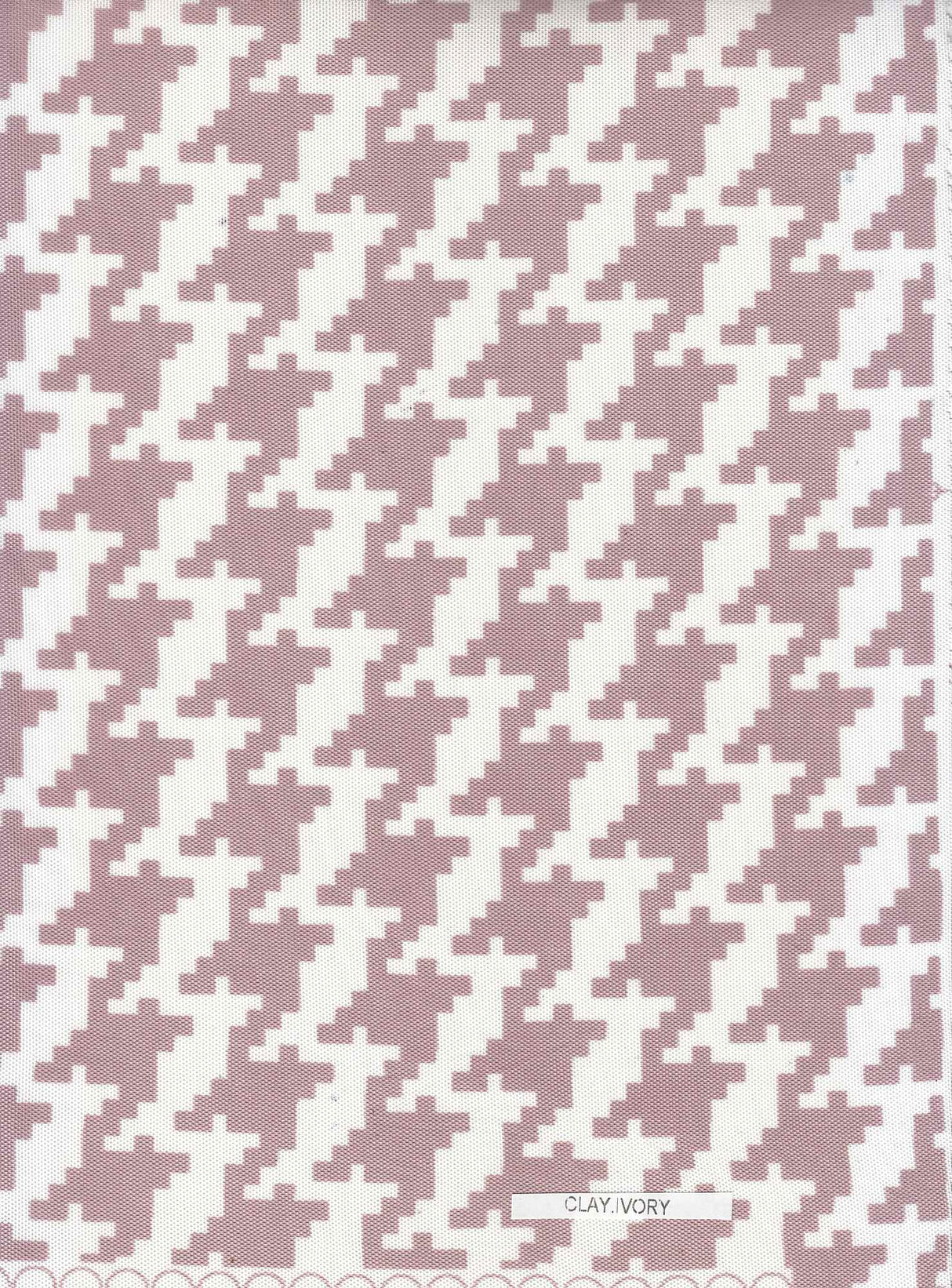 Mesh Flocking Houndstooth Stretch Fabric