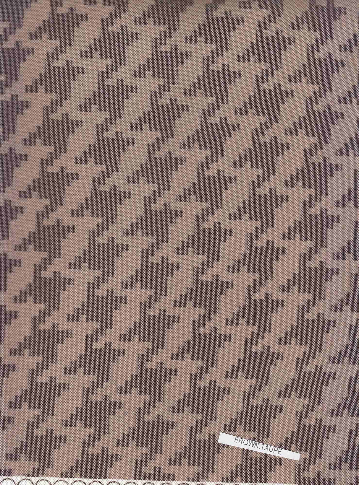 Mesh Flocking Houndstooth Stretch Fabric