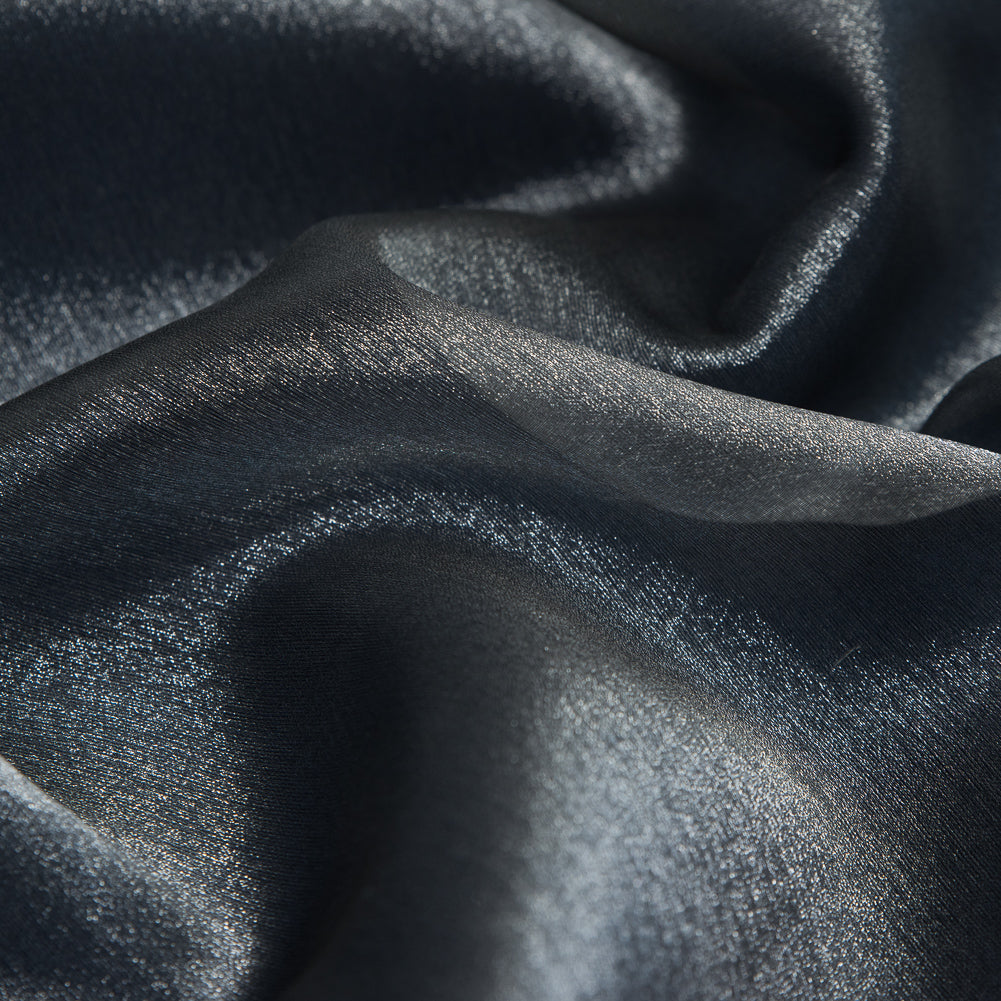 Silver Iridescent Nylon Organza