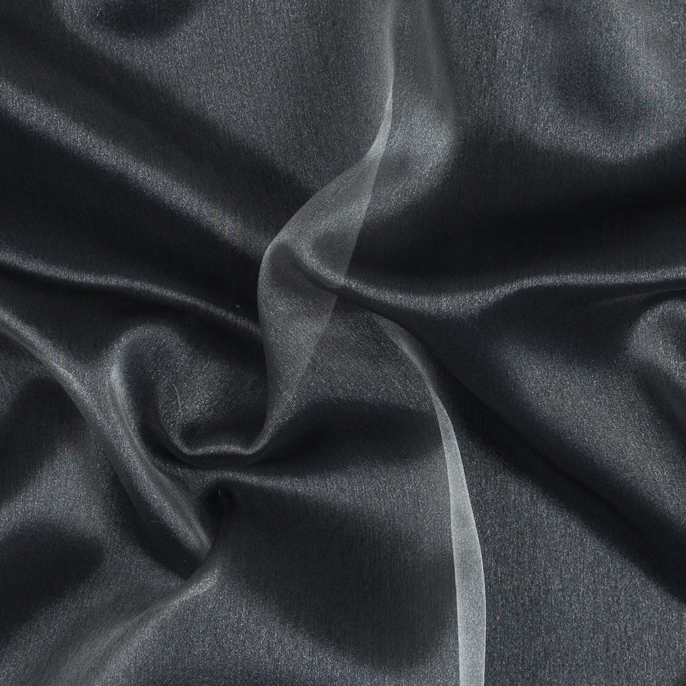 Silver Iridescent Nylon Organza