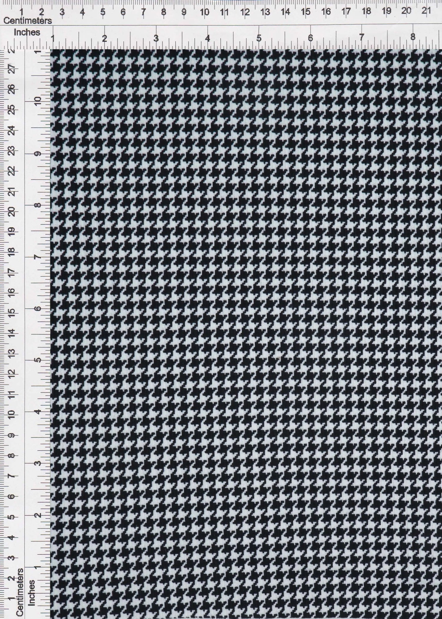 1 Yard Black Houndstooth Yummy Rib Knit Fabric 4x2 Soft Stretch 58 Inches Wide
