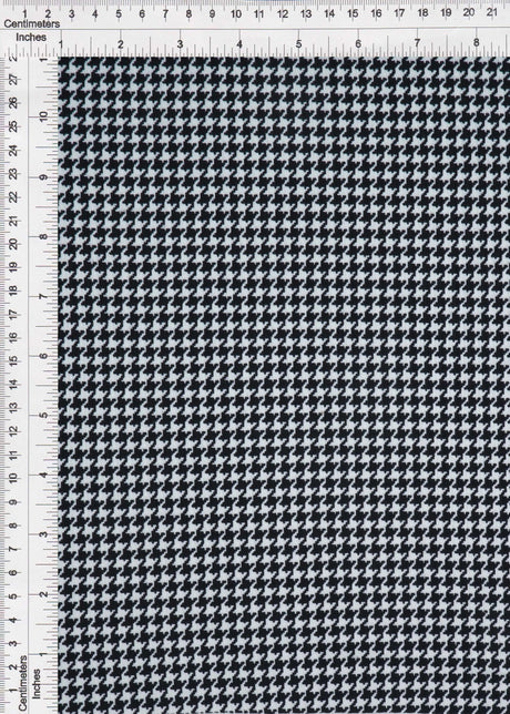 1 Yard Black Houndstooth Yummy Rib Knit Fabric 4x2 Soft Stretch 58 Inches Wide