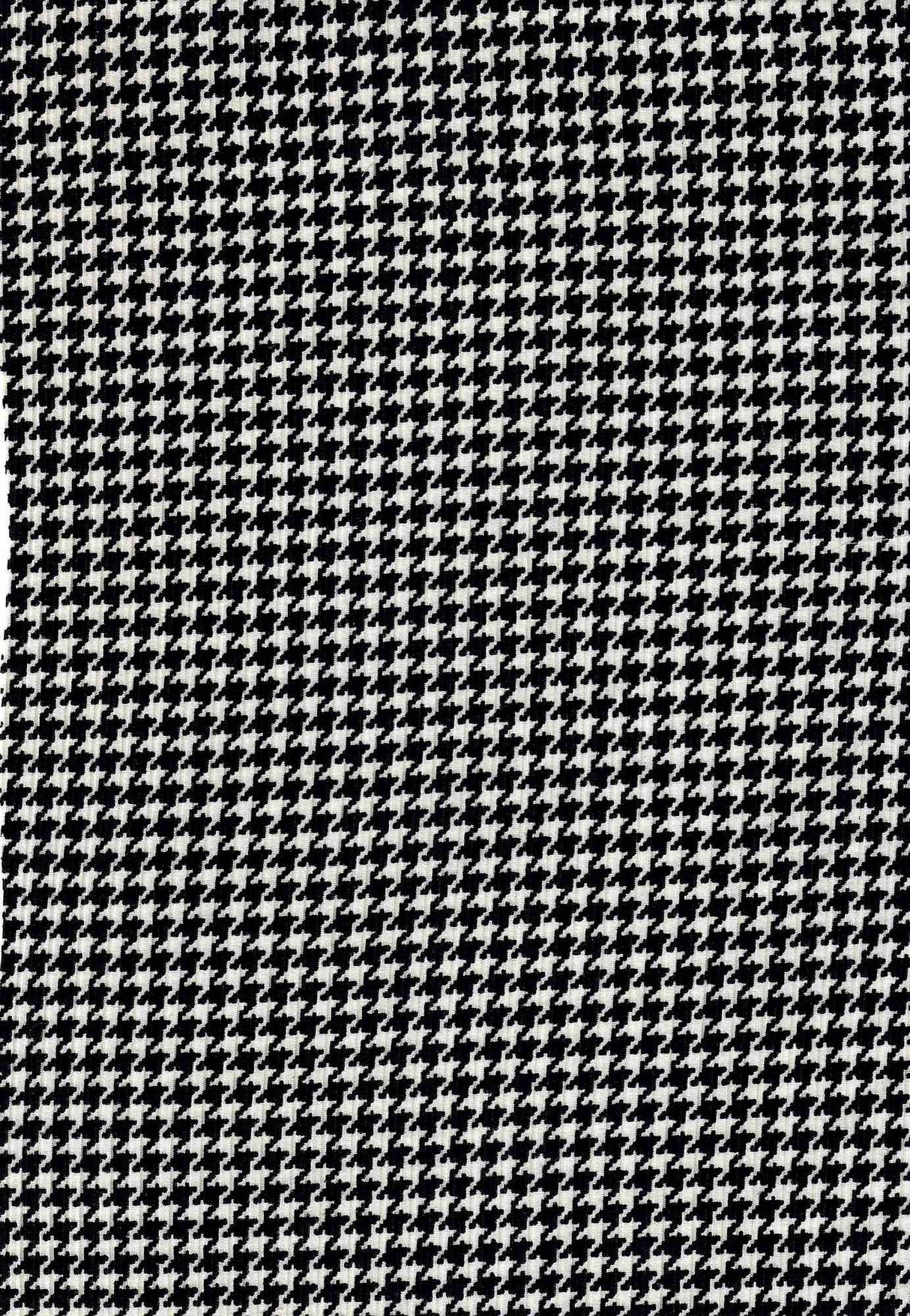 4x2 Yummy Rib Houndstooth Fabric Stretch Knit Print, 58/60" Wide