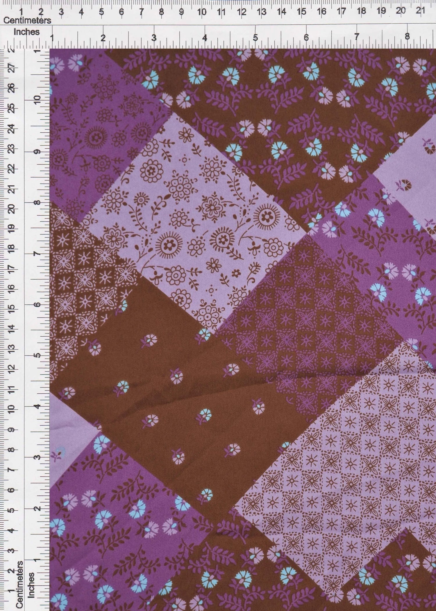 1 Yard Satin Patchwork Floral Print Fabric, 58/60? Wide 100% Polyester