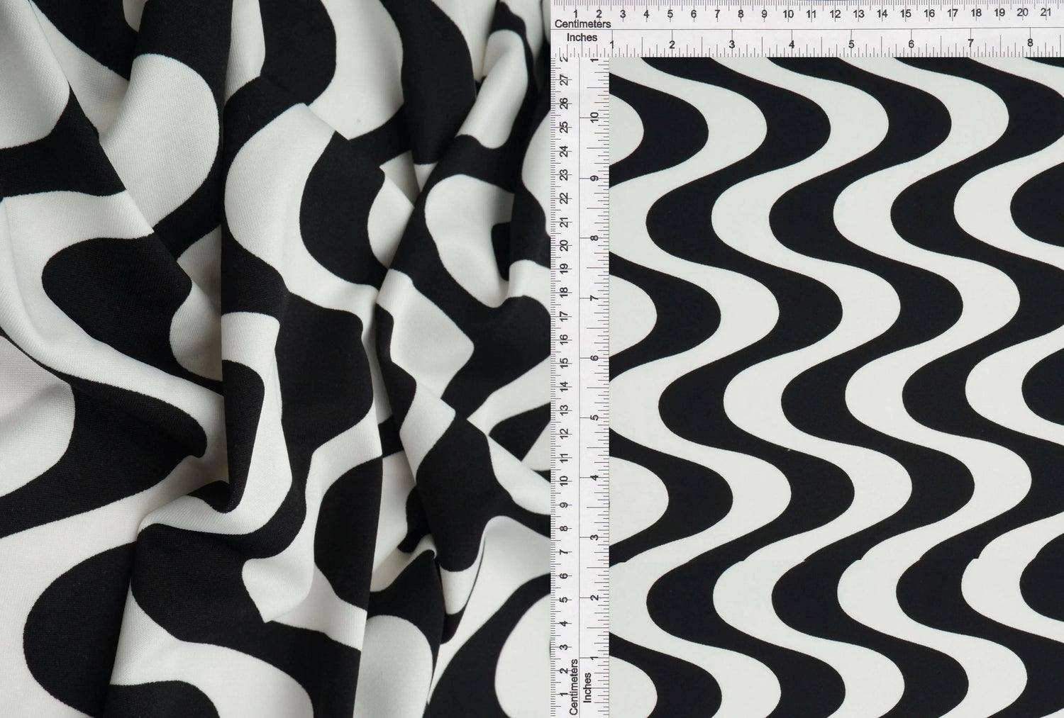 1 Yard DTY Brushed Knit Fabric Geometric Print Soft Stretch 58 Inches Wide