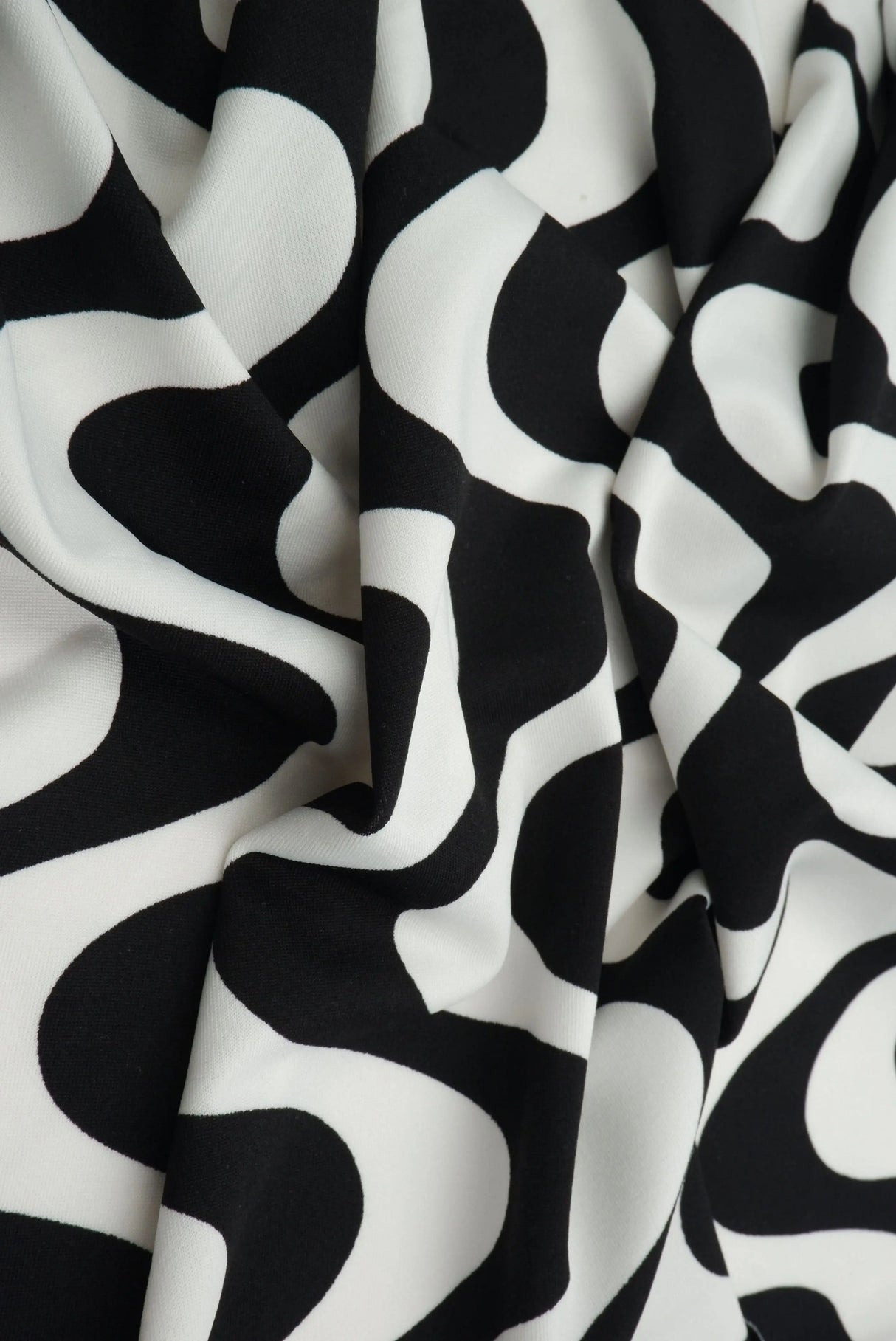 1 Yard DTY Brushed Knit Fabric Geometric Print Soft Stretch 58 Inches Wide