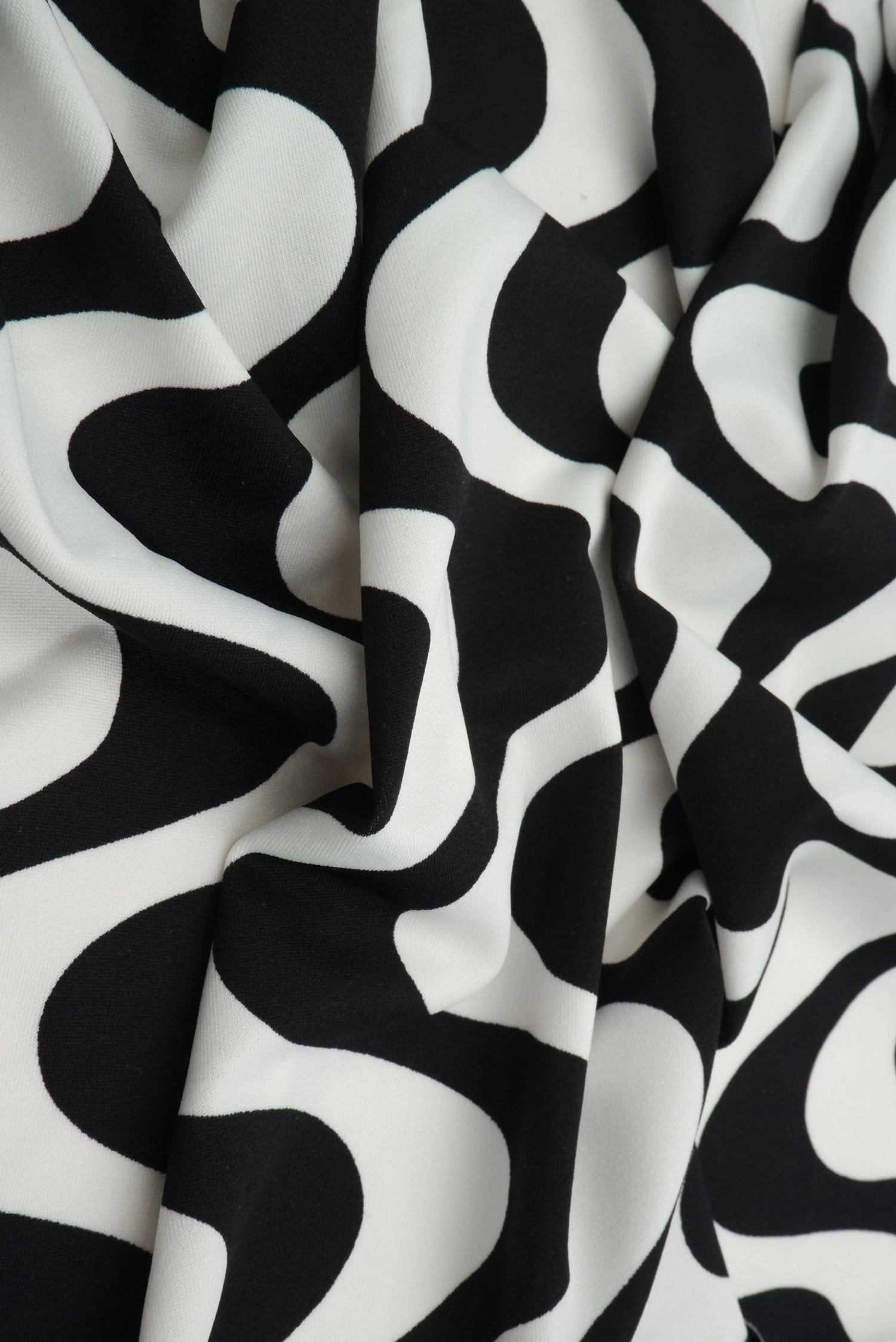 1 Yard DTY Brushed Knit Fabric Geometric Print Soft Stretch 58 Inches Wide