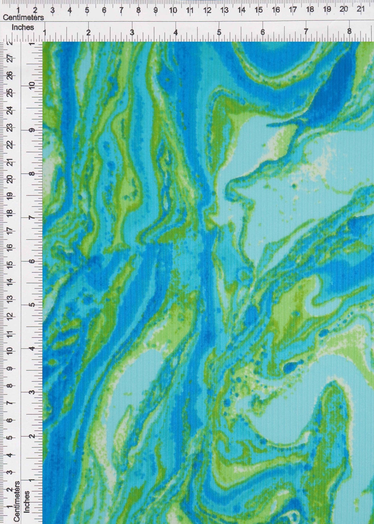 Rib Knit Marble Print Stretch Fabric