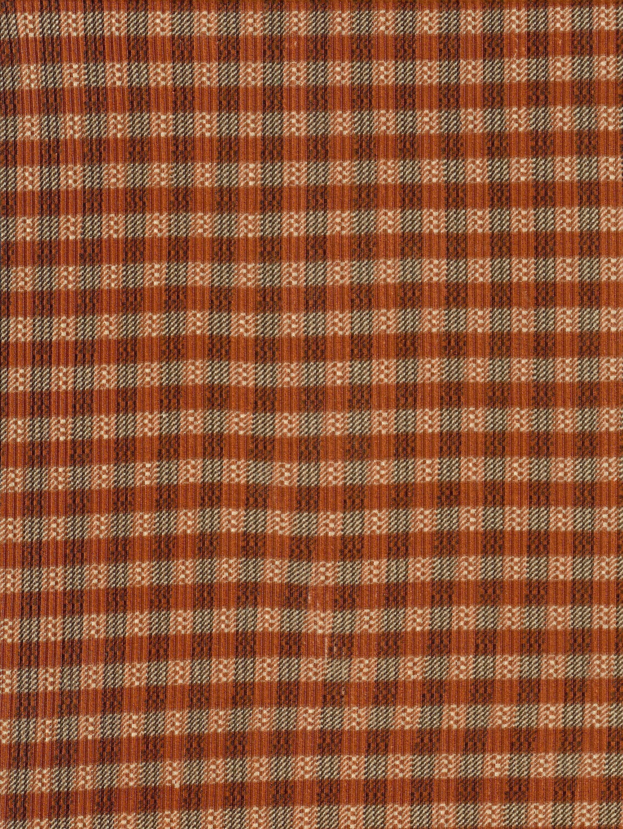 Checkered Rib Stretch Knit Fabric