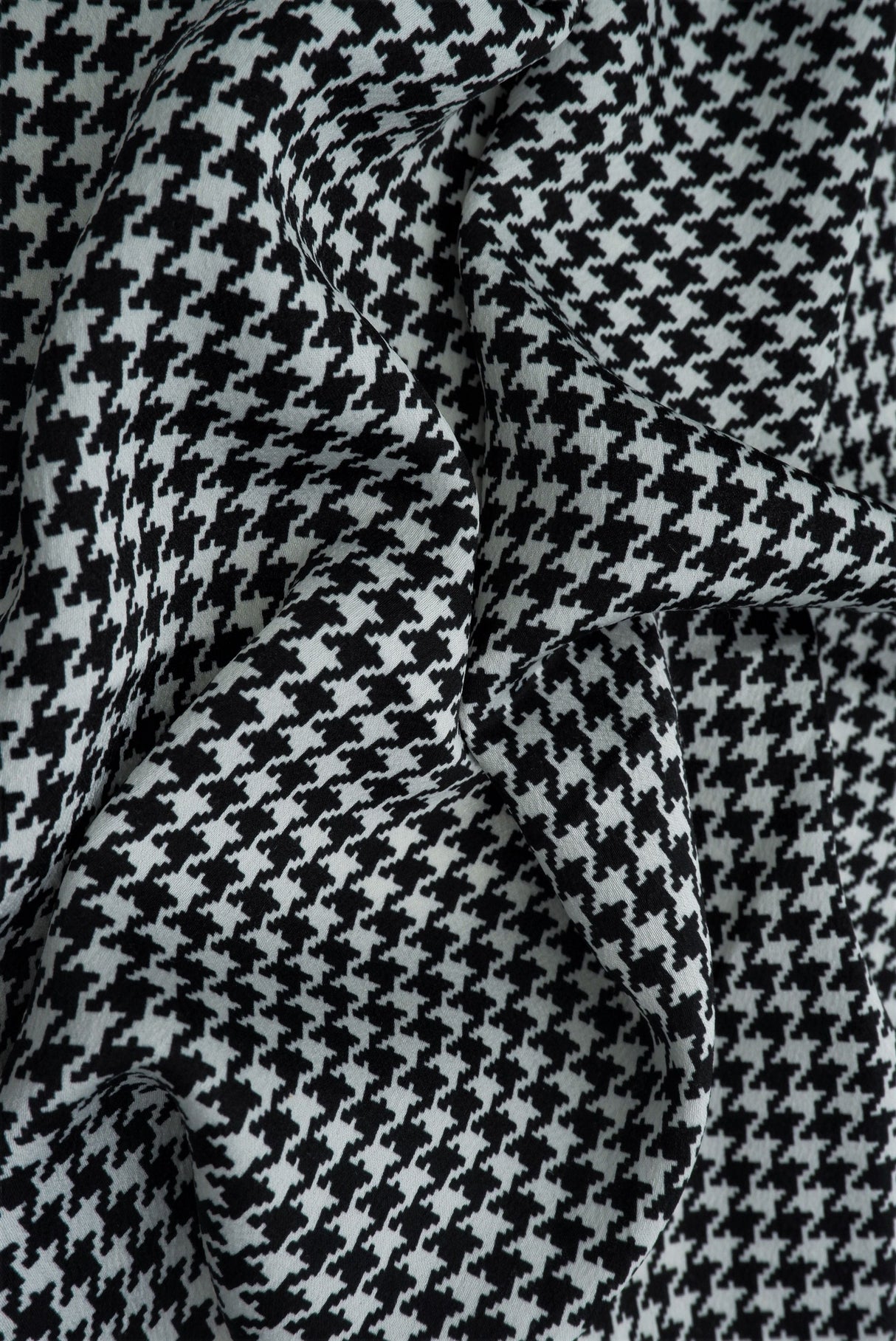 Bubble Satin Houndstooth Print Fabric