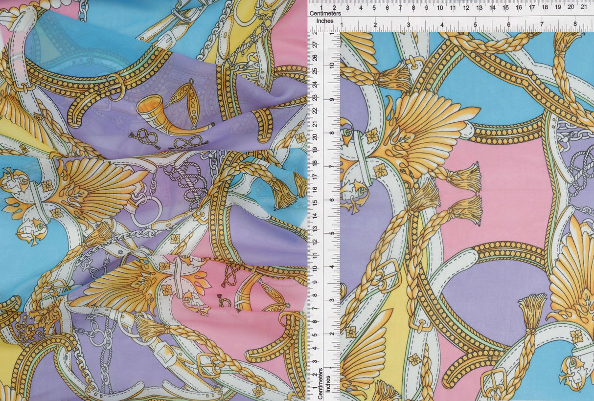 Lightweight Hi Multi Chiffon 57/58'' Wide Non Stretch Blouse Print Fabric