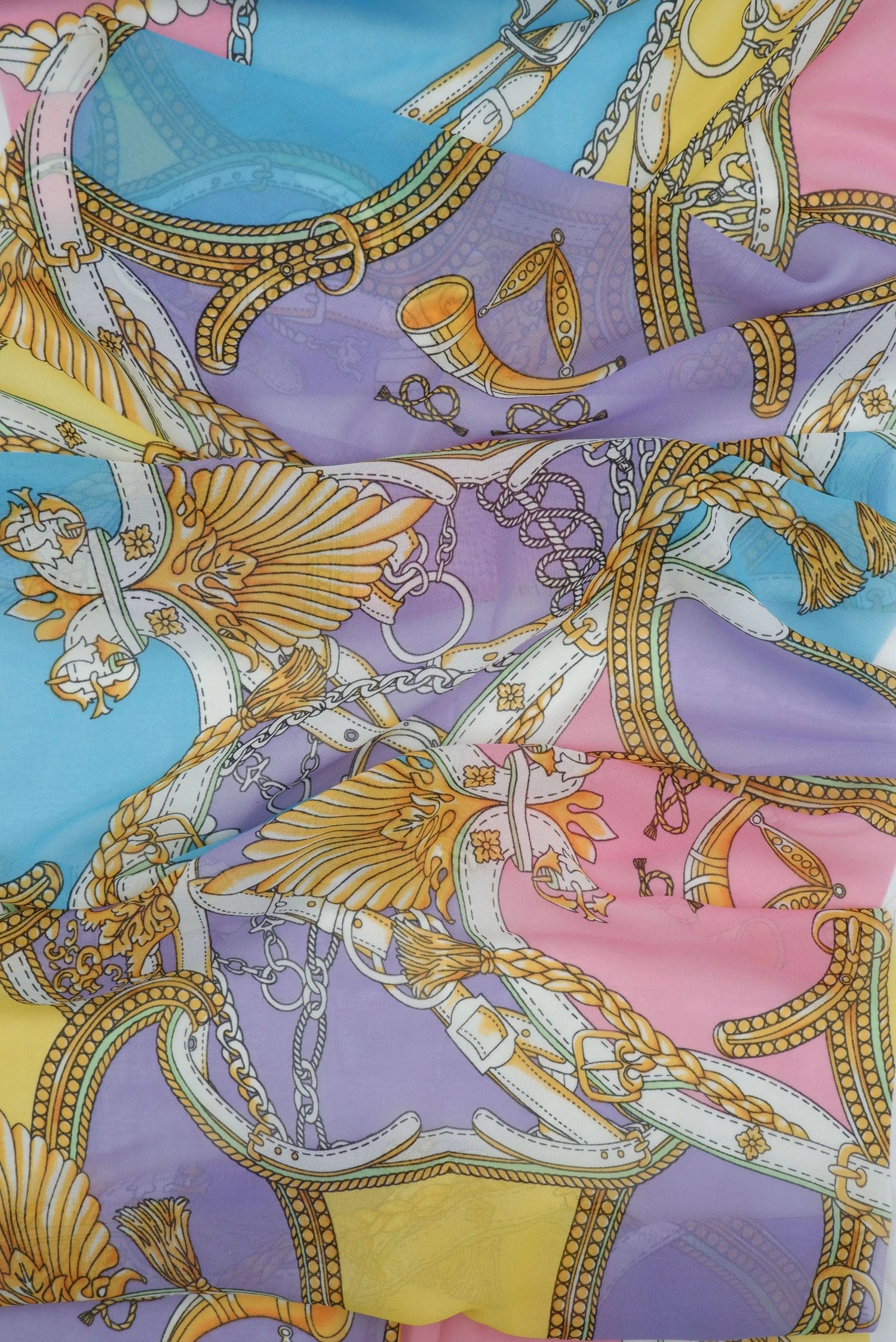 1 Yard Hi Multi Chiffon Status Print Fabric, 57/58'' Wide 100% Polyester