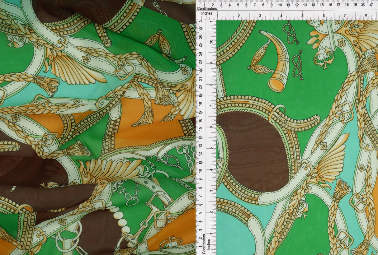 Lightweight Hi Multi Chiffon 57/58'' Wide Non Stretch Blouse Print Fabric