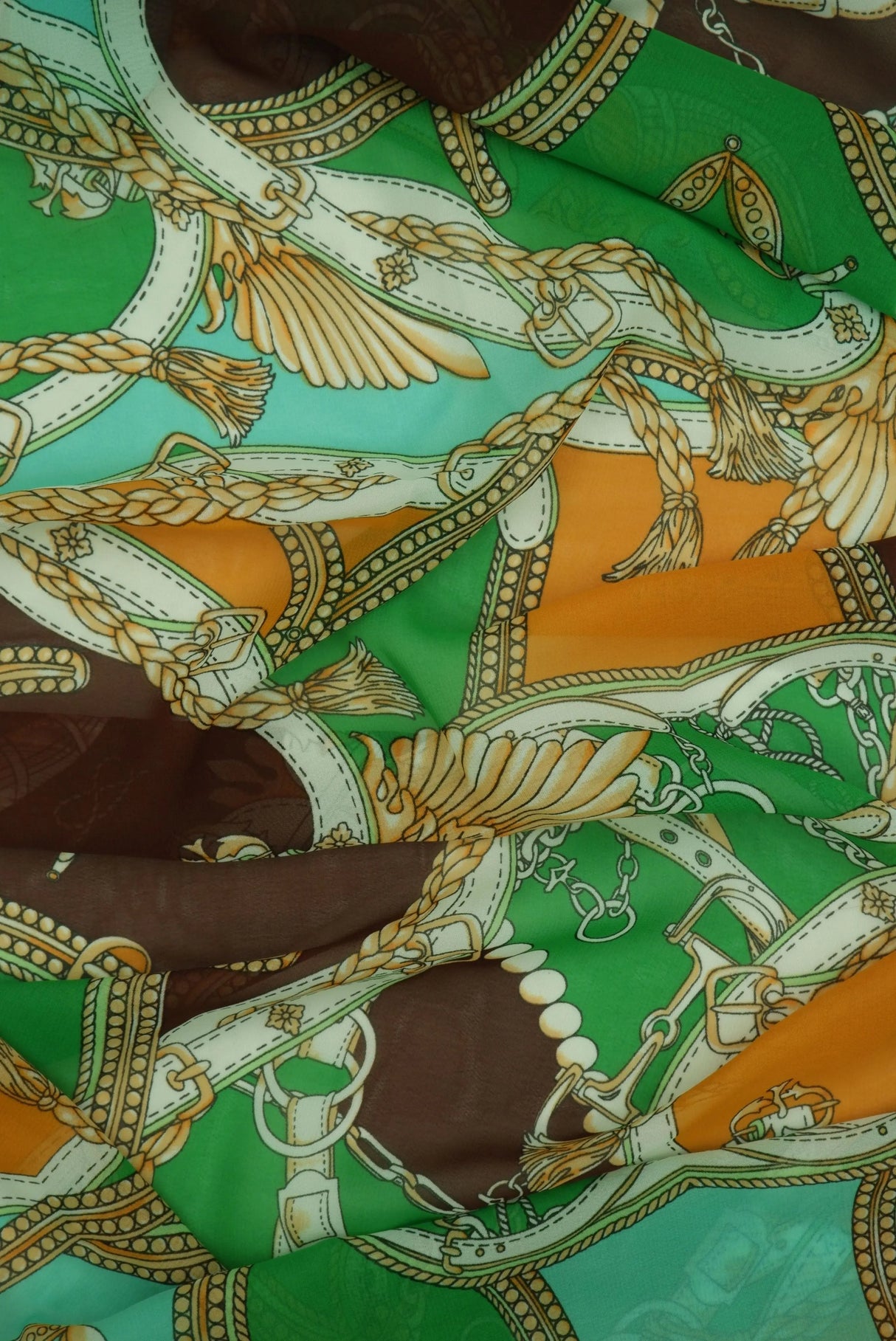 1 Yard Hi Multi Chiffon Status Print Fabric, 57/58'' Wide 100% Polyester