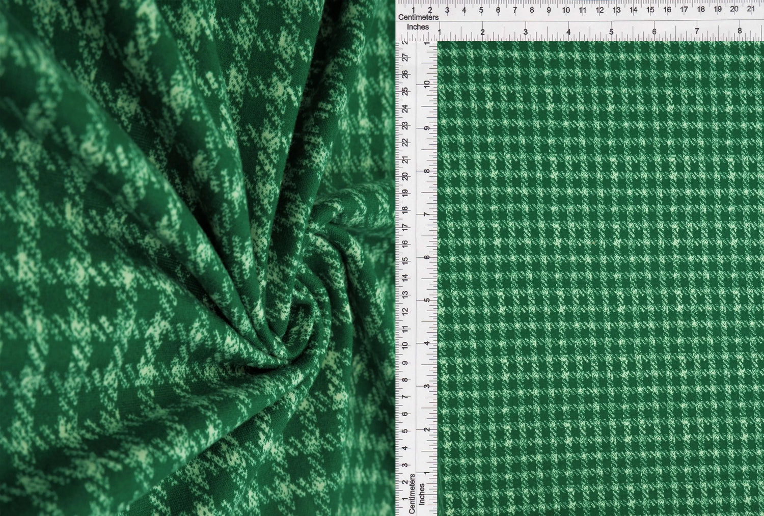 1 Yard Plaid Checker DTY Brushed Knit Fabric Soft Stretch 58 Inches Wide