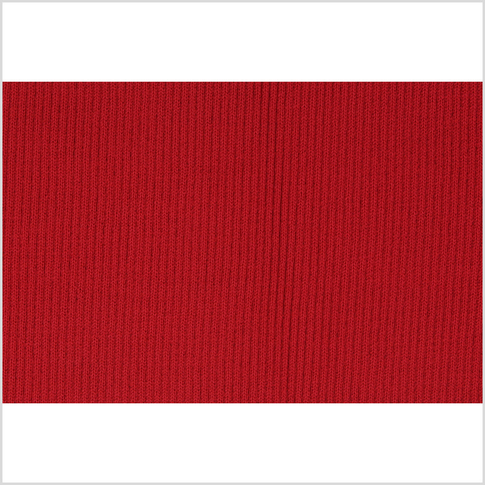 Scarlet Red Rib Knit Trim - 7" x 38"