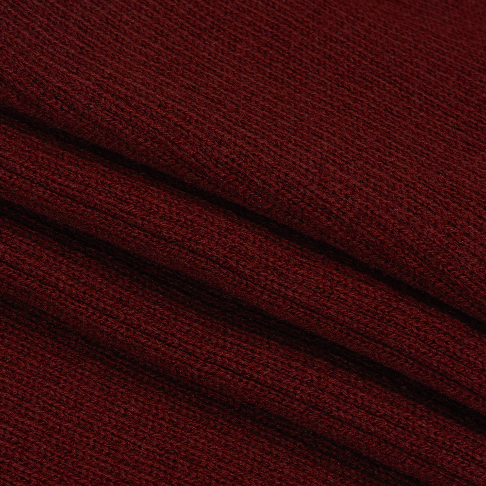 Dark Cardinal Red Rib Knit Trim - 7" x 38"