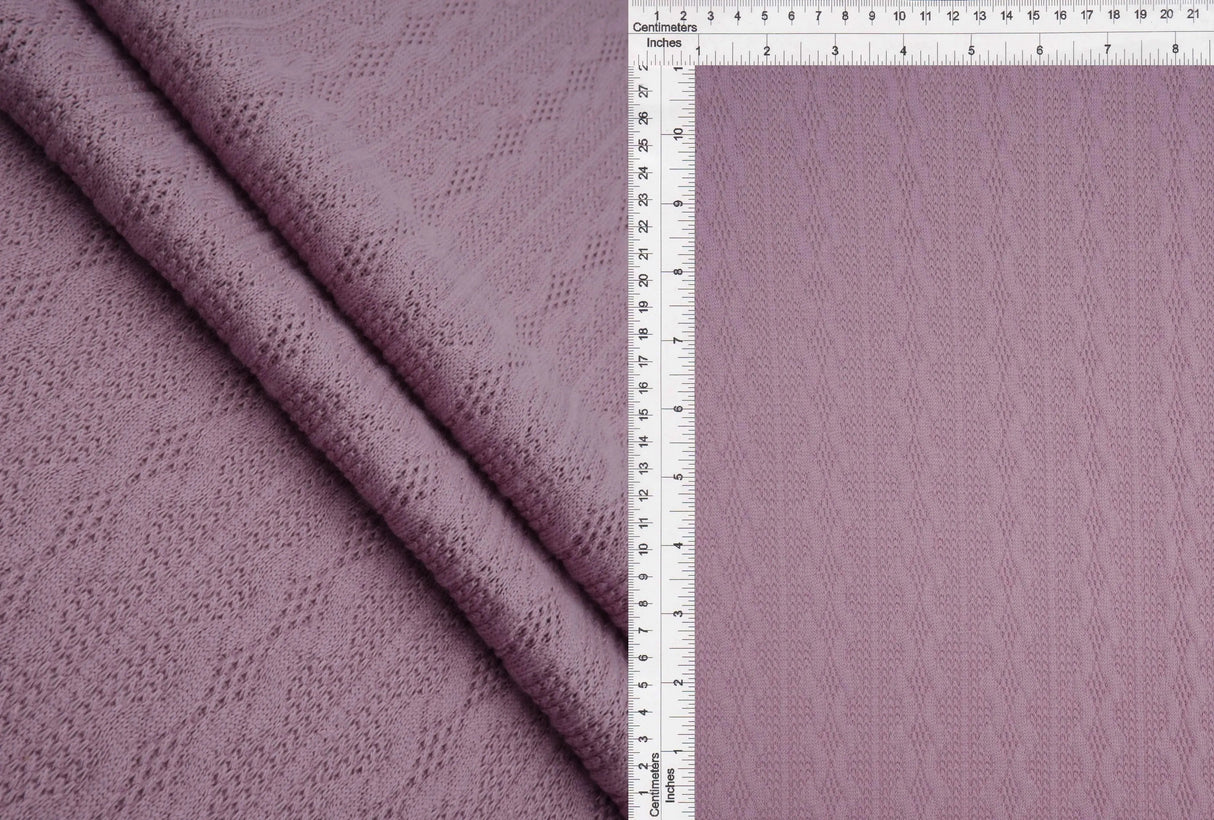 Knit Jacquard Cable Knit Sweater Fabric Stretch Polyester Spandex 58/60 Inches Wide