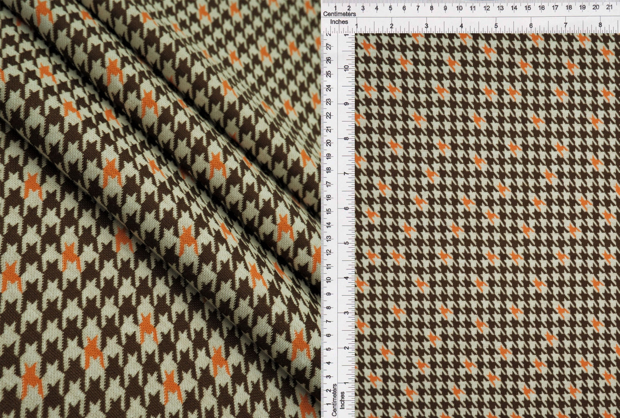 Houndstooth Double Knit Jacquard Fabric