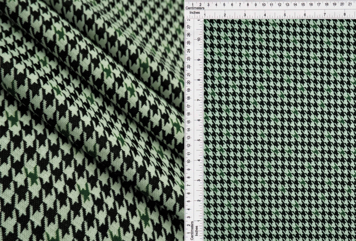Houndstooth Double Knit Jacquard Fabric