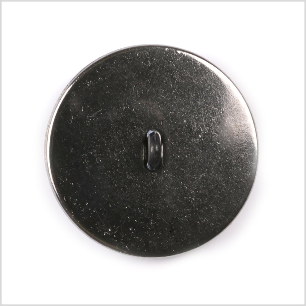 Shank Back Zamac Button - 32L/20mm - Faded Black with Silver Metal Rim