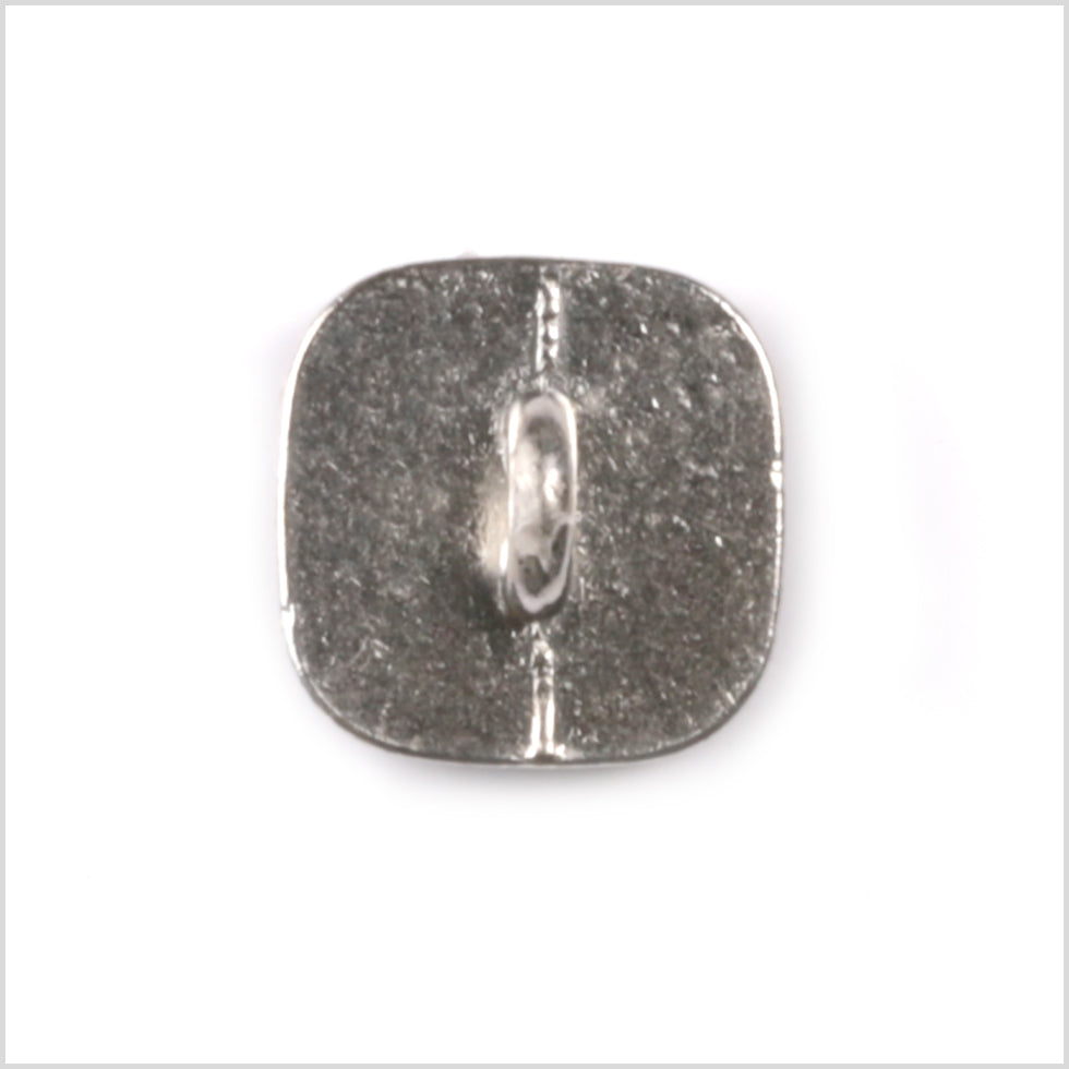 Black and Silver Metal Square Shank Back Button - 18L/11.5mm